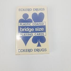 Eckerd Drugs Bridge Size‎ Plastic Coated Playing Cards Vintage Sealed Deck